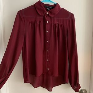 Forever 21 Red Business Casual Button Up
